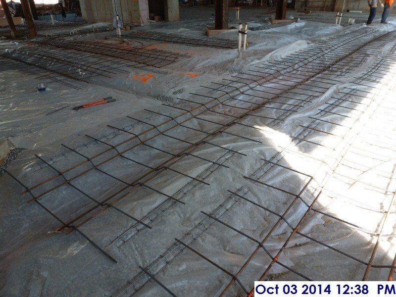 Installing rebar for the slab on grade Facing North-East (800x600)
